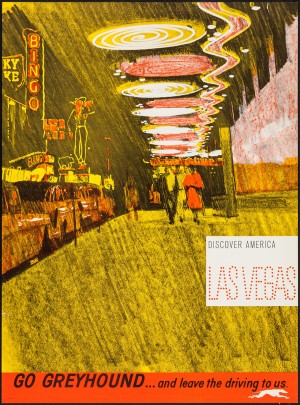 Discover America Las Vegas travel poster